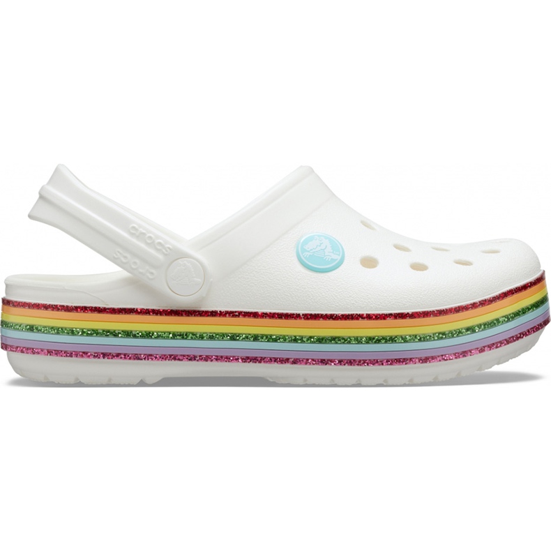 Crocs para niños Crocband Rainbow Glitter Clg K blanco 206151100