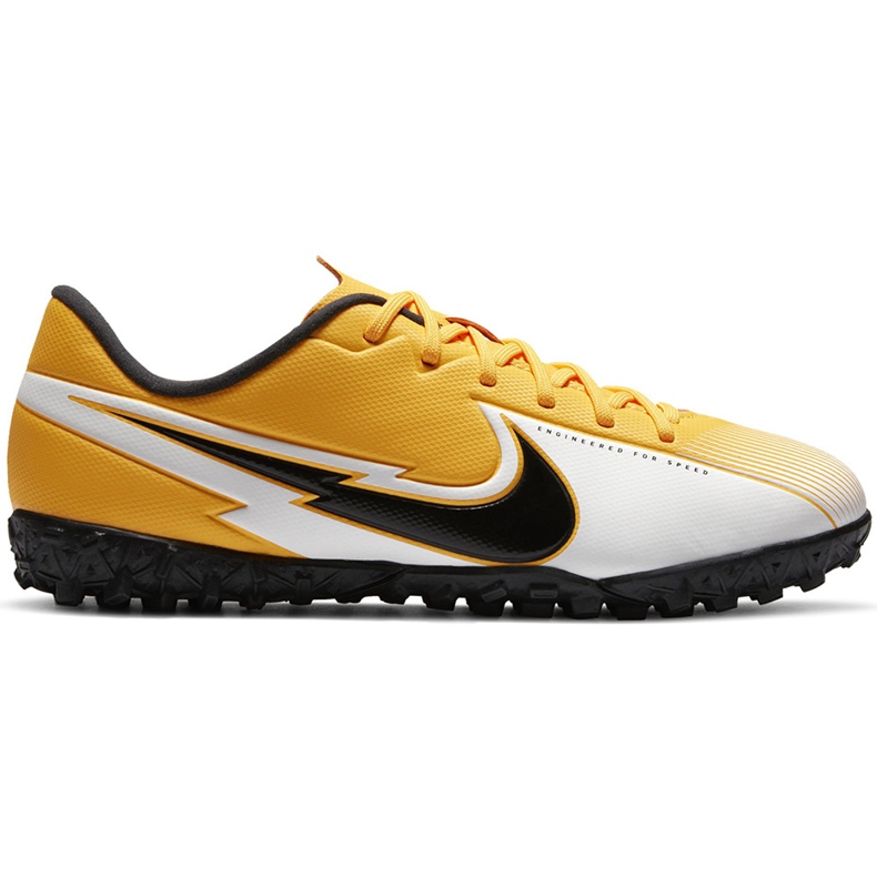 Calzado de fútbol Nike Mercurial Vapor 13 Academy Tf Junior AT8145 801 naranja amarillo