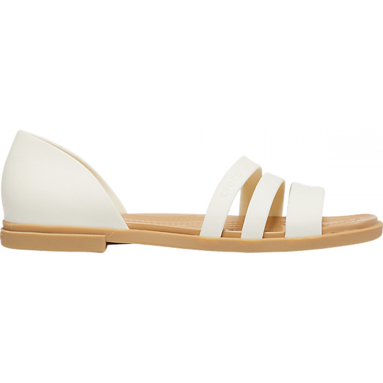 Sandalias Crocs Mujer Tulum Open Flat W Pearl 206109 1CQ blanco