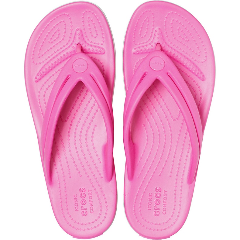 Pantuflas de mujer Crocs Crocband Flip W rosa 206100 6QQ rosado