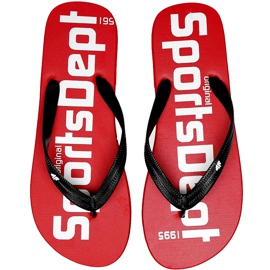 Pantuflas de hombre 4F rojo H4L20 KLM006 62S negro