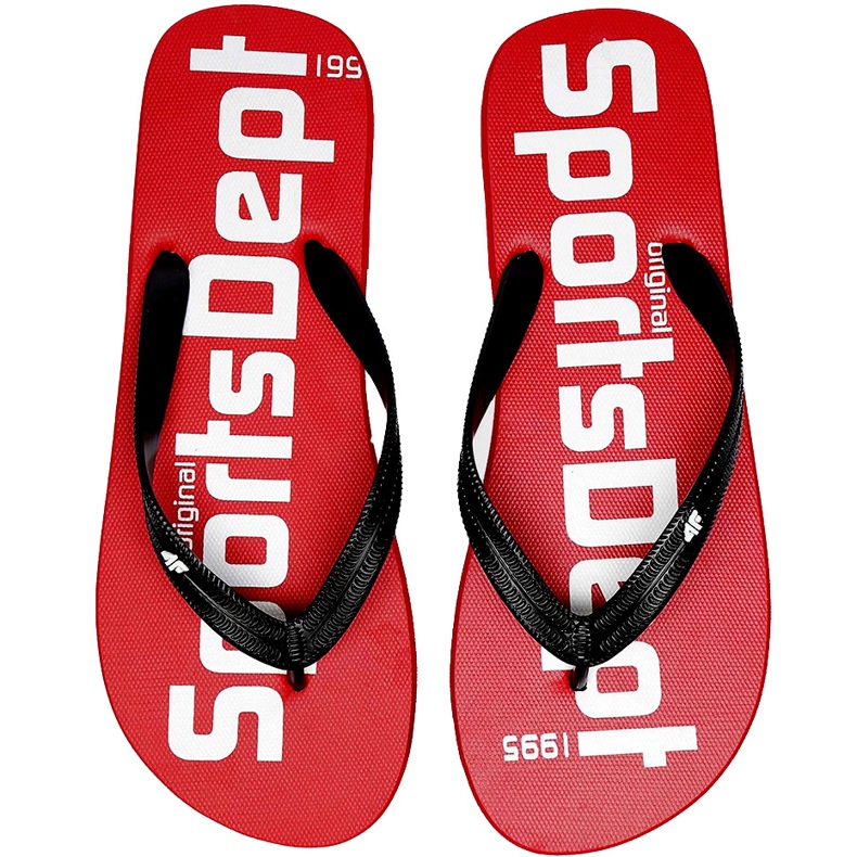Pantuflas de hombre 4F rojo H4L20 KLM006 62S negro