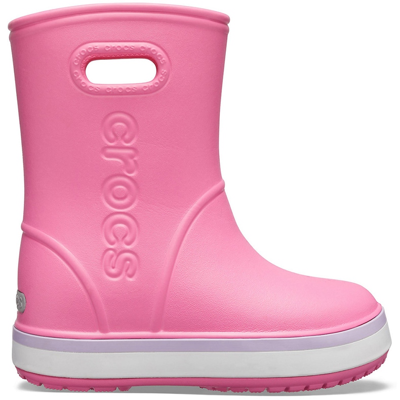 Crocs Botas de lluvia para niños Crocband Rain Boot Niños, rosa 205827 6QM rosado