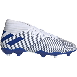 Las botas de fútbol adidas Nemeziz 19.3 Fg Jr EG7245 gris plata
