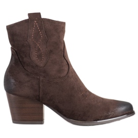 Botas vaqueras marrones de VINCEZA marrón