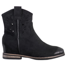 Vinceza botas camperas con cuña Vincez negro