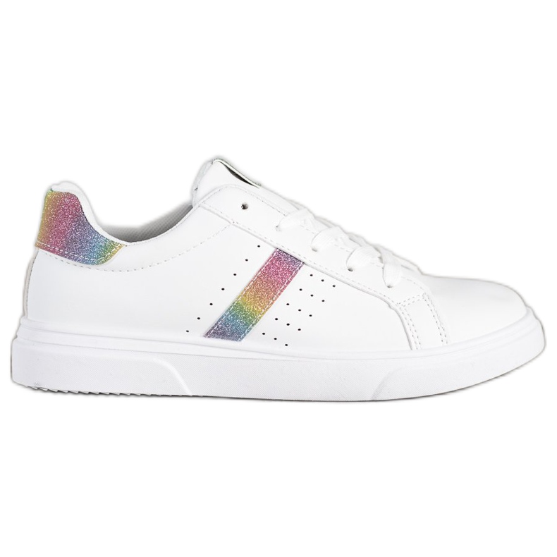 SHELOVET Zapatos deportivos con purpurina blanco