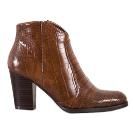 Filippo Botas de moda estampado de serpiente marrón