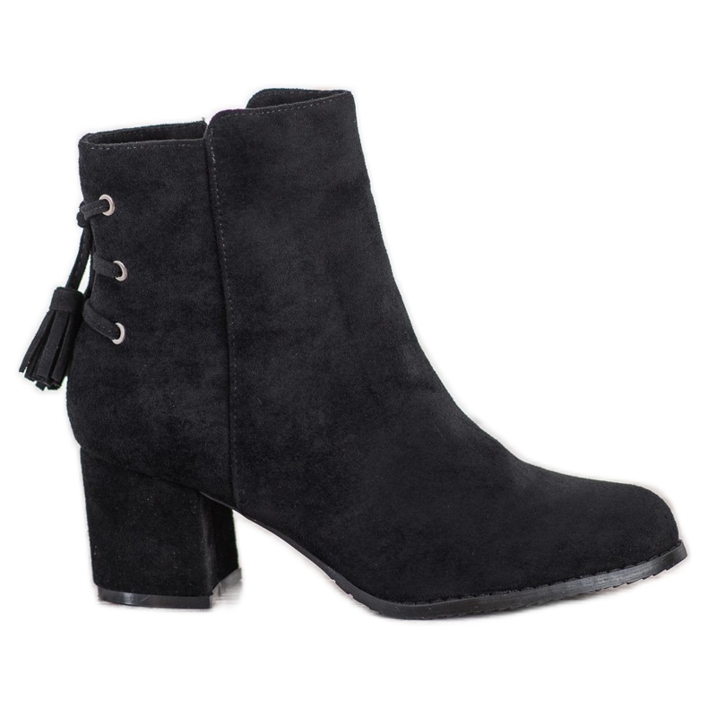 SHELOVET Botas con flecos negro