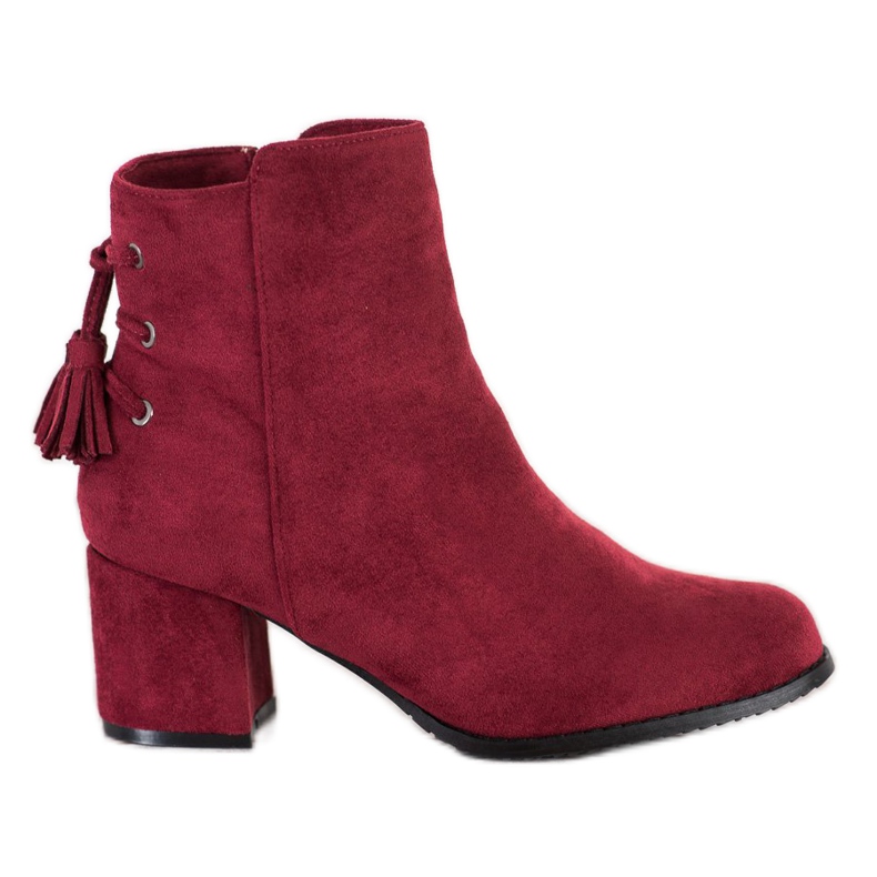 SHELOVET Botas con flecos rojo SHELOVET Botas con flecos rojo