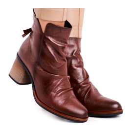 Botas de mujer con tacón alto Maciejka Brown 04757-02 marrón