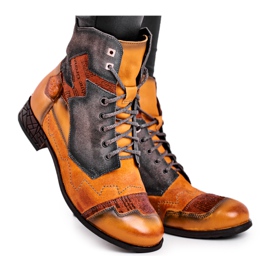 Botas de Mujer Botas Calientes de Piel Maciejka Amarillo 04625-07 marrón