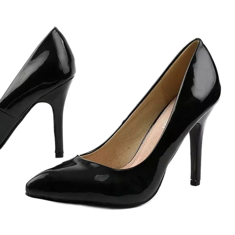 Bombas negras en el talón LEI-02 negro Bombas negras en el talón LEI-02 negro