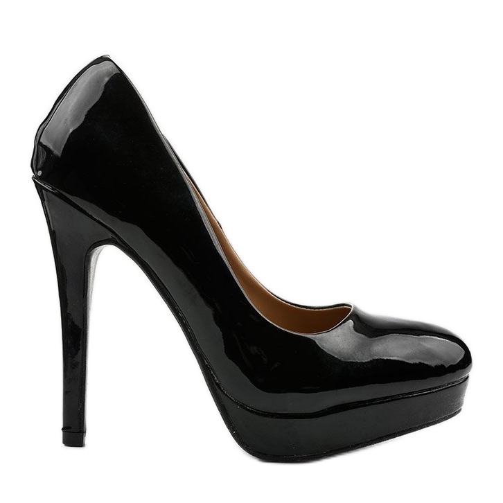 Stilettos negros lacados altos LU107