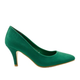 Tacones de gamuza verde clásico X8053