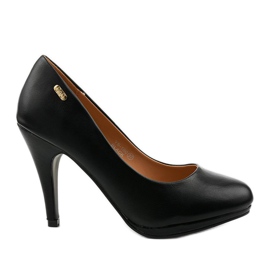 Tacones negros clásicos YS-190