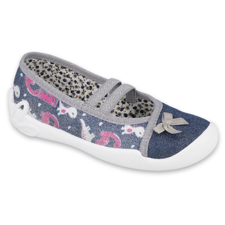 Calzado infantil befado 116X279 azul marino rosado plata gris