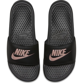 Chanclas para mujer Nike Benassi Just Do It 3438811007 negro rosado
