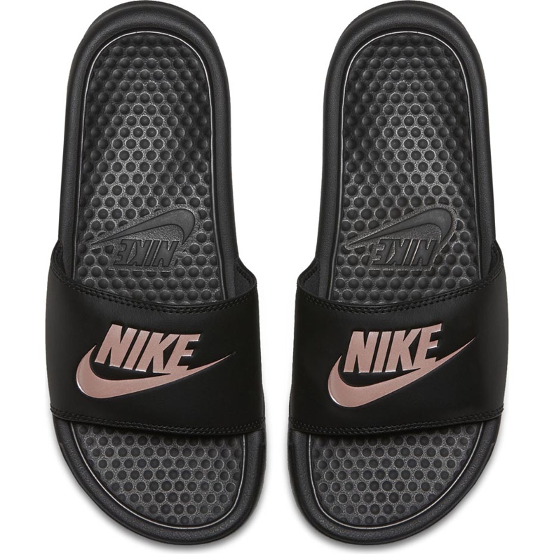 Chanclas para mujer Nike Benassi Just Do It 3438811007 negro rosado