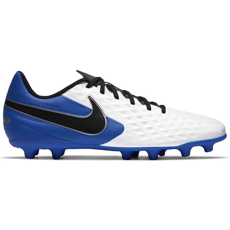 Zapatillas de fútbol Nike Tiempo Legend 8 Club FG / MG AT6107 104 azul blanco blanco