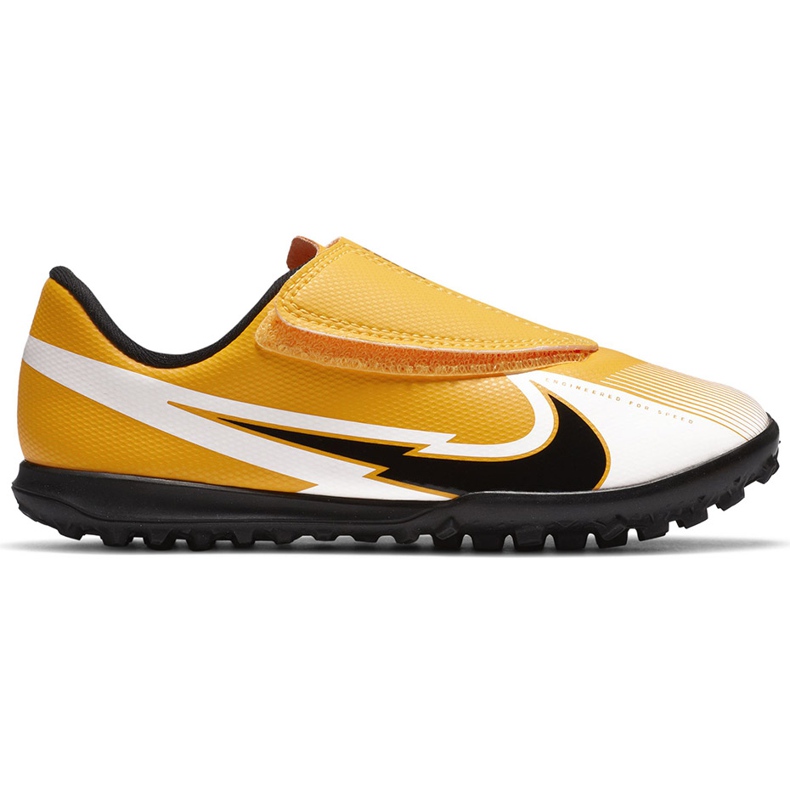 Zapatos de fútbol Nike Mercurial Vapor 13 Club Tf PS (V) Junior AT8178 801 naranja amarillo amarillo