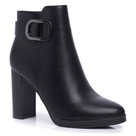 SEA Botas de mujer con tacón alto Black Mastor negro