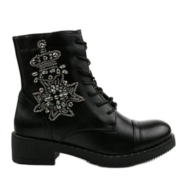 Botas negras con adornos Shyvia M620 Black negro