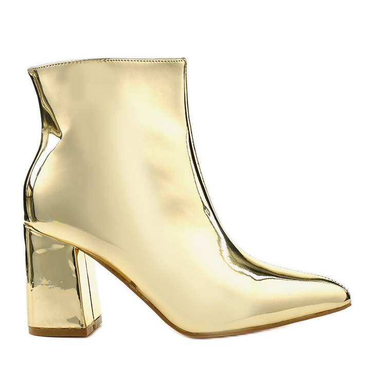 Botines dorados en el poste, la cremallera SY50P Gold Botines dorados en el poste, la cremallera SY50P Gold