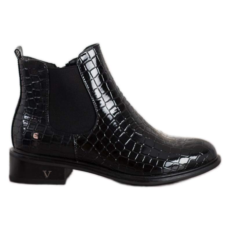 Filippo Botines Chelsea lacados negro