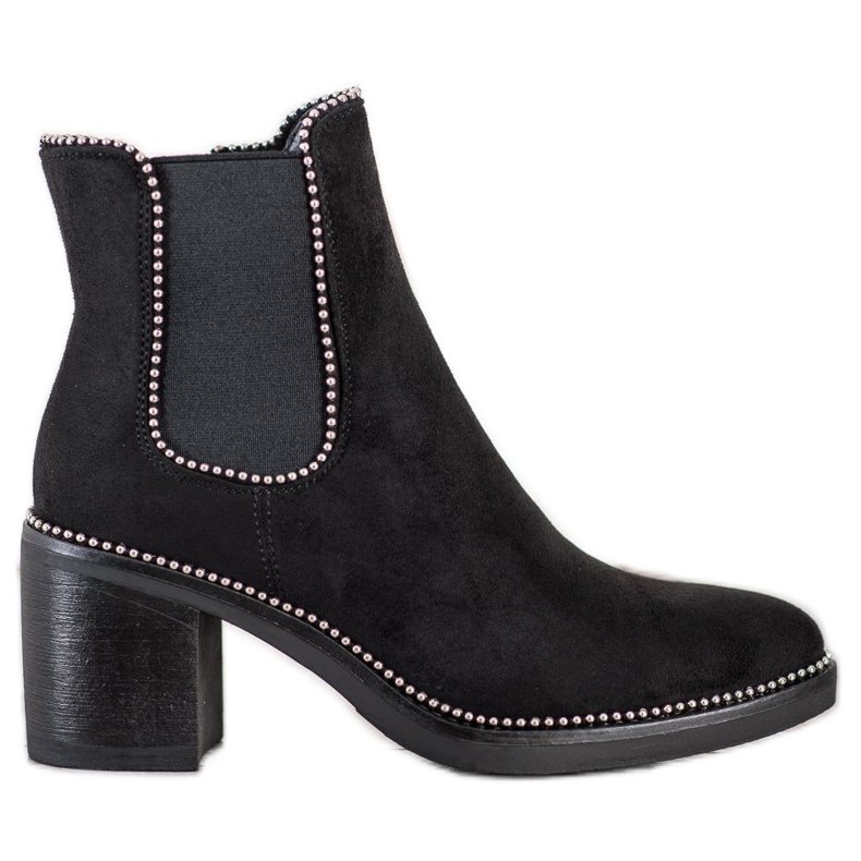 Bella Star Botines Chelsea decorados negro