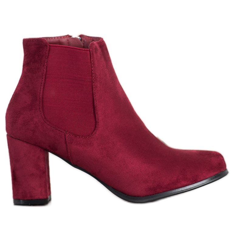 SHELOVET Botas burdeos rojo
