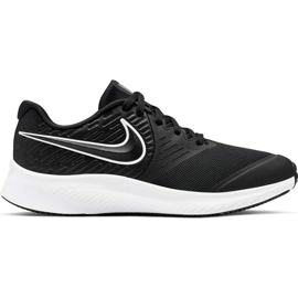 Zapatillas Nike Star Runner 2 para niños negras y blancas AQ3542 001 negro