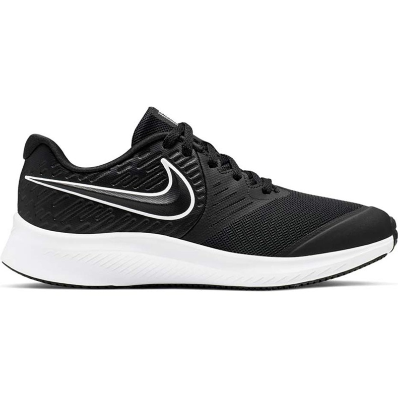 Zapatillas Nike Star Runner 2 para niños negras y blancas AQ3542 001 negro