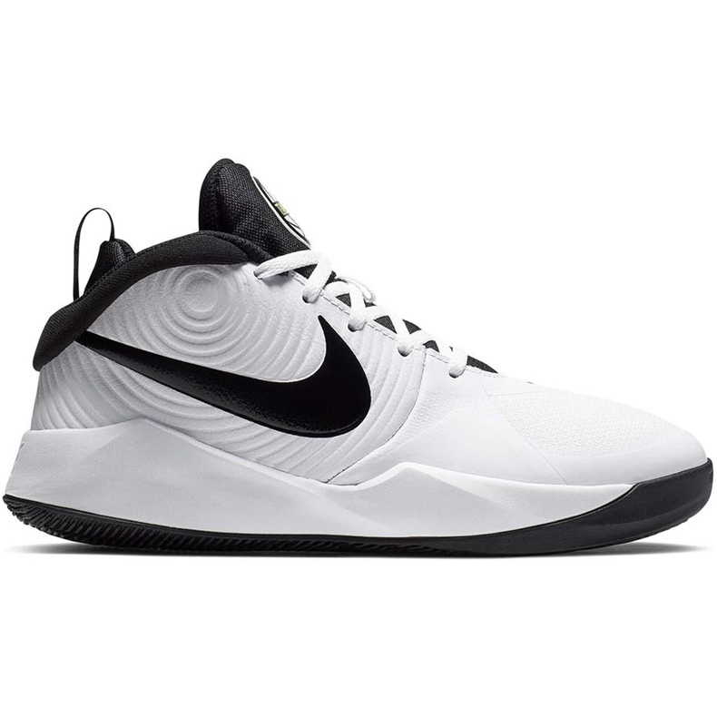 Zapatillas Nike Team Hustle D 9 Gs blancas AQ4224 100 para niños blanco negro blanco