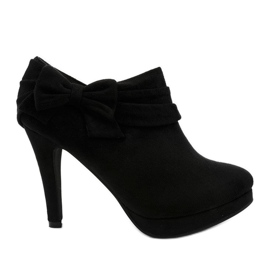 Botas negras de tacón alto con elástico Fharvix negro Botas negras de tacón alto con elástico Fharvix negro