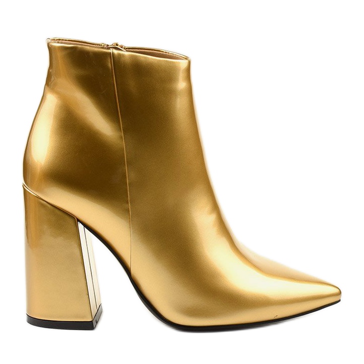 Botines dorados con cremallera Adrietina