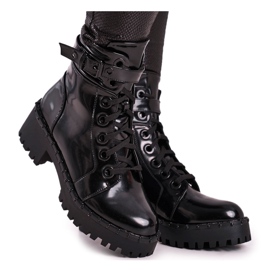 FRGIV Botas de mujer lacadas negras Head Up negro FRGIV Botas de mujer lacadas negras Head Up negro