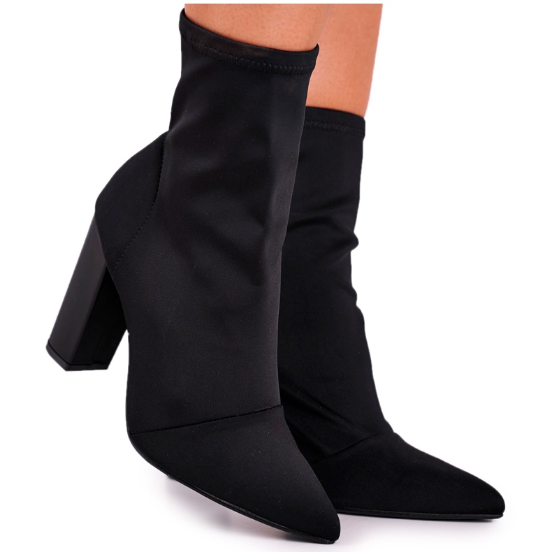 FG2 Botas de mujer con tacón Lycra Black Morie negro FG2 Botas de mujer con tacón Lycra Black Morie negro