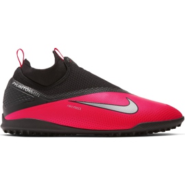 Calzado de fútbol Nike React Phantom Vsn 2 Pro Df Tf CD4174 606 rojo, negro rojo