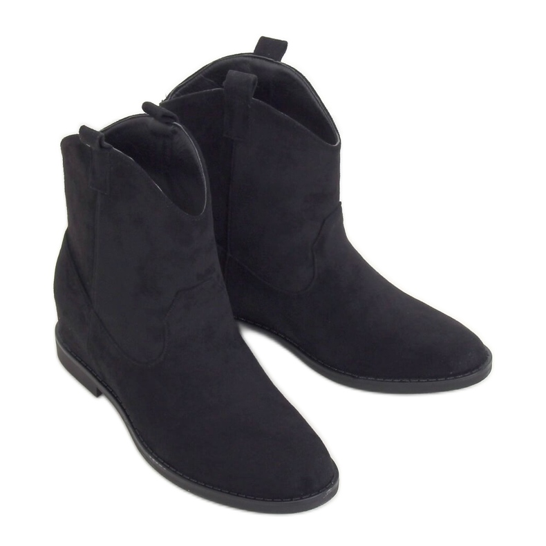 Botas de vaquero con cuña oculta negro J936 Negro Botas de vaquero con cuña oculta negro J936 Negro