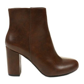Botas marrones con cuero ecológico Galloris marrón