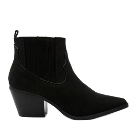 Botas altas en ante negras de Elirea cowboy boots negro