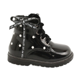 Evento Botas de niña, lazo lacado 20DZ60-3246 negro