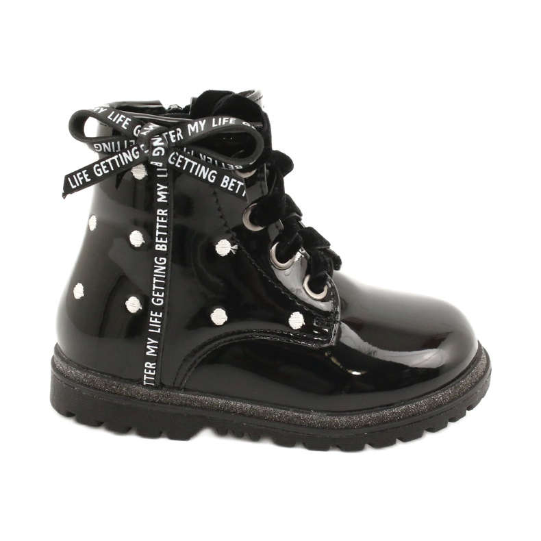 Evento Botas de niña, lazo lacado 20DZ60-3246 negro
