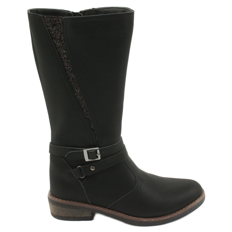 American Club Botas largas con purpurina negra American GC24 / 20 negro