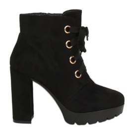 Black L8126 Botas de plataforma negras negro