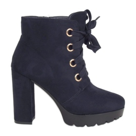 L8126 Botas plataforma azul marino marino