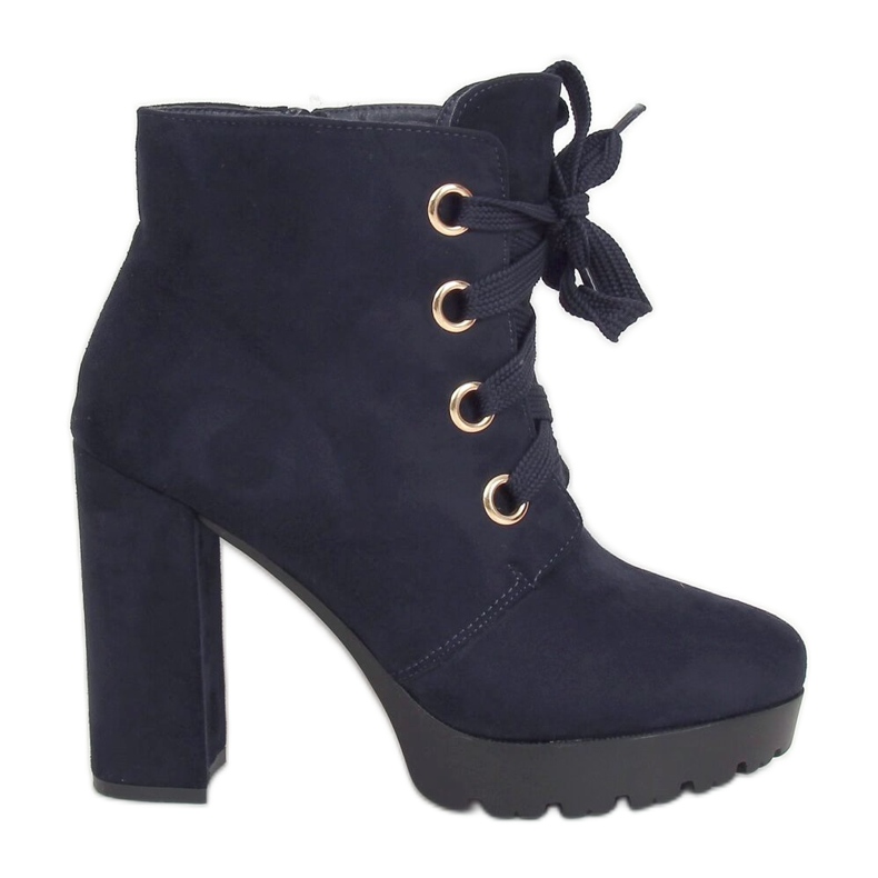 L8126 Botas plataforma azul marino marino