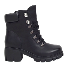 Black TX-1870 Botas negras de suela alta negro