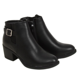 Botas negras de tacón bajo J101 Black negro
